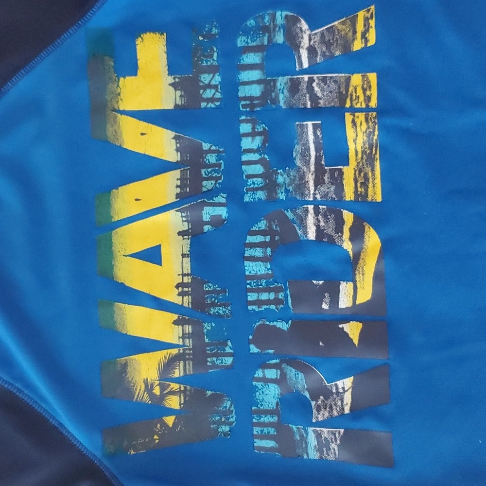 George Blue Kids Rash Guard - Picture 2 of 5